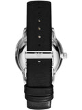 Emporio Armani Gianni Quartz Black Dial Black Leather Strap Watch For Men - AR0382