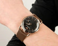 Emporio Armani Aviator Quartz Black Dial Brown Leather Strap Watch For Men - AR11337