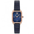 Emporio Armani Gioia Quartz Mother of Pearl Blue Dial Blue Leather Strap Watch For Women - AR11426