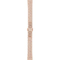 Emporio Armani Gianni T-Bar Silver Dial Rose Gold Steel Strap Watch For Women - AR60023