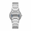 Emporio Armani Renato Automatic Blue Dial Silver Steel Strap Watch For Men - AR60037