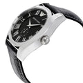 Emporio Armani Valente Black Dial Black Leather Strap Watch For Men - AR0643