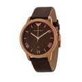 Emporio Armani Classic Quartz Brown Dial Brown Leather Strap Watch For Men - AR1613