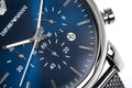 Emporio Armani Chronograph Blue Dial Gun Metallic Mesh Bracelet Watch For Men - AR1979