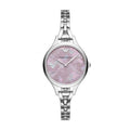 Emporio Armani Aurora Mother Of Pearl Purple Dial Silver Steel Strap Watch For Women - AR11122