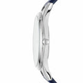 Emporio Armani Aurora Quartz Mother Of Pearl White Dial Blue Leather Strap Watch For Women - AR11090