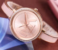 Michael Kors Jaryn Analog Gold Dial Pink Steel Strap Watch For Women - MK4545