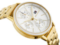 Tommy Hilfiger Carly White Dial Gold Stainless Steel Strap Watch for Women - 1781786