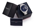 Tommy Hilfiger Baker Quartz Blue Dial Silver Steel Strap Watch For Men - 1710448