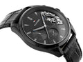 Tommy Hilfiger Baker Chronograph Black Dial Black Leather Strap Watch For Men  - 1710452