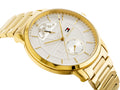 Tommy Hilfiger Hunter White Dial Gold Stainless Steel Strap Watch for Men - 1791609