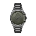 Hugo Boss Steer Chronograph Grey Dial Grey Steel Strap Watch For Men - 1514045