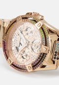 Guess Queen Multifunction Rose Gold Dial Rose Gold Steel Strap Watch For Women - GW0464L3