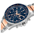 Maserati SFIDA Chronograph Blue Dial Two Tone Steel Strap Watch For Men - R8873640012