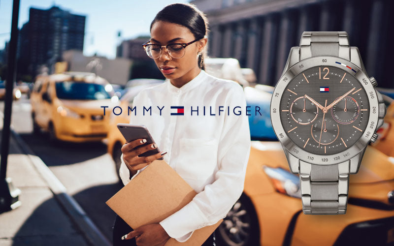 Tommy Hilfiger Haven Chronograph Quartz Grey Dial Grey Steel Strap Watch For Women - 1782196