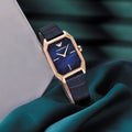 Emporio Armani Gioia Quartz Mother of Pearl Blue Dial Blue Leather Strap Watch For Women - AR11426