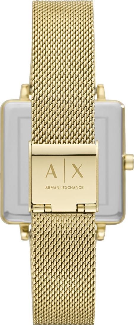 Armani Exchange Lola Quartz Gold Dial Gold Mesh Strap Watch For Women - AX5801