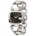 Gucci G Gucci Black Dial Silver Steel Strap Watch For Women - YA125407