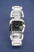 Gucci G Gucci Black Dial Silver Steel Strap Watch For Women - YA125407