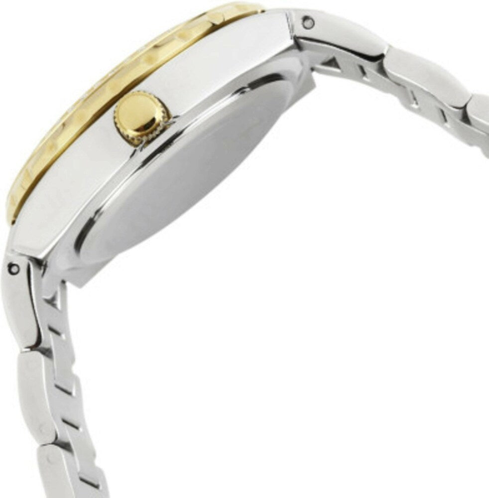Guess Viva Diamonds Silver Dial Two Tone Steel Strap Watch for Women - W0111L5