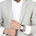 Guess Caliber Chronograph White Dial Blue Silicone Strap Watch for Men - W0864G5