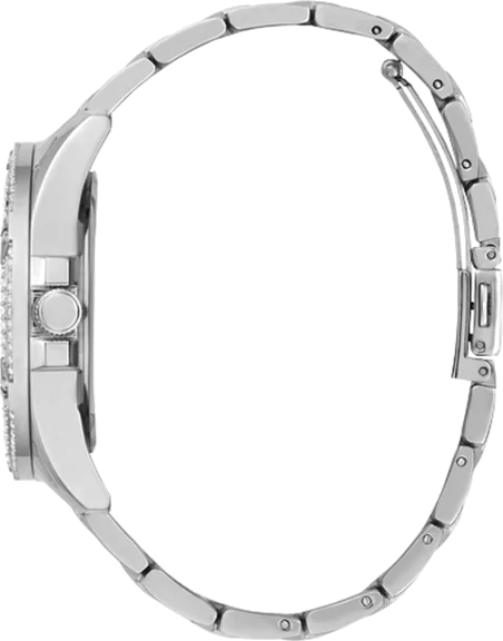 Guess Queen Quartz Silver Dial Silver Steel Strap Watch For Women - GW0464L1