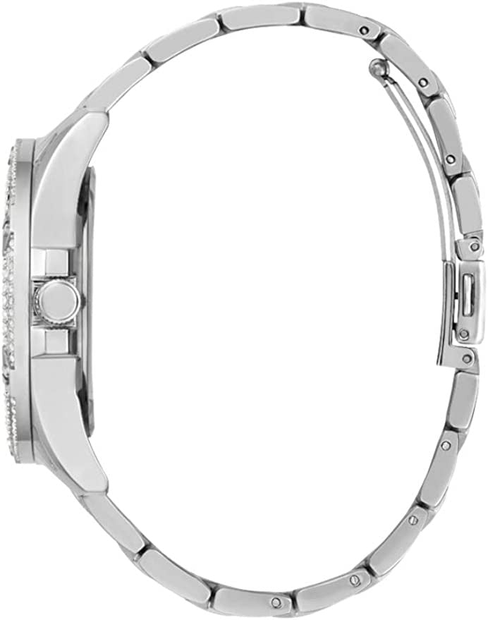 Guess Queen Quartz Silver Dial Silver Steel Strap Watch For Women - GW0464L1