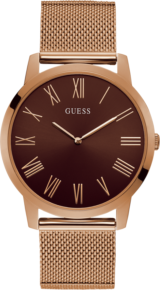 Guess Analog Brown Dial Brown Mesh Bracelet Watch for Men - GW0074G1