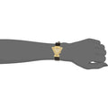 Guess Fame Quartz Gold Dial Black Leather Strap Watch For Women - GW0548L3