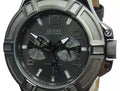 Guess Rigor Analog Quartz Black Dial Brown Leather Strap Watch For Men - W0040G2