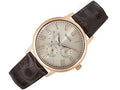 Guess Wafer Quartz Beige Dial Brown Leather Strap Watch For Men - W0496G1