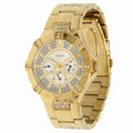 Guess Vista Diamonds Gold Dial Gold Steel Strap Watch for Women - W13573L1