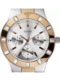 Guess Glisten Chronograph Analog Silver Dial Two Tone Steel Strap Watch For Women - W14551L1