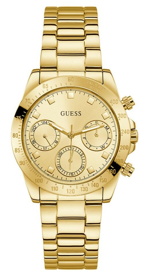 Guess Eclipse Gold Dial Gold Steel Strap Watch for Women - GW0314L2