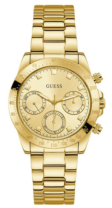 Guess Eclipse Gold Dial Gold Steel Strap Watch for Women - GW0314L2