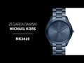 Michael Kors Runway Quartz Blue Dial Blue Steel Strap Watch For Women - MK3419