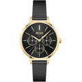Hugo Boss Symphony Black Dial Black Mesh Bracelet Watch for Women - 1502601