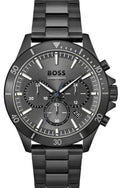 Hugo Boss Troper Chronograph Grey Dial Grey Steel Strap Watch For Men - 1514058