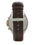 Hugo Boss Driver Chronograph Silver Dial Brown Leather Strap Watch For Men - 1512881