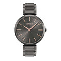 Hugo Boss Allusion Quartz Grey Dial Grey Steel Strap Watch For Men - 1502416