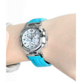 Tissot T Race Chronograph White Dial Blue Rubber Strap Watch for Women - T048.217.17.017.02