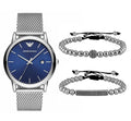 Emporio Armani Luigi Quartz Blue Dial Silver Mesh Bracelet Watch For Men - AR11230