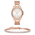 Michael Kors Whitney Quartz White Dial Rose Gold Steel Strap Watch For Women - MK6694