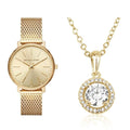 Michael Kors Pyper Quartz Gold Dial Gold Mesh Strap Watch For Women - MK4339