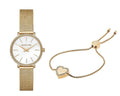 Michael Kors Pyper Quartz White Dial Gold Mesh Bracelet Watch For Women - MK4619