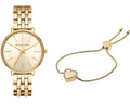 Michael Kors Pyper Quartz Gold Dial Gold Steel Strap Watch For Women - MK3898