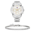 Tommy Hilfiger Haven Multifunction Chronograph White Dial Silver Steel Strap Watch For Women - 1782194