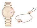 Tommy Hilfiger Lynn Quartz Rose Gold Dial Rose Gold Steel Strap Watch For Women - 1782237