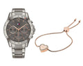 Tommy Hilfiger Haven Chronograph Quartz Grey Dial Grey Steel Strap Watch For Women - 1782196