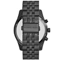 Michael Kors Lexington Chronograph Black Dial Black Steel Strap Watch For Women - MK5709